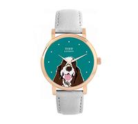 Toff London Brown White Cocker Spaniel Dog Watch Ladies 38mm Case 3atm Water Resistant Custom Designed Quartz Movement Luxury Fashionable