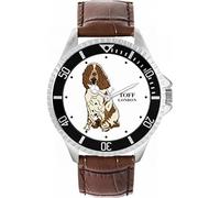 Toff London Brown White Springer Spaniel Dog Mens Wrist Watch 42mm Case Custom Design