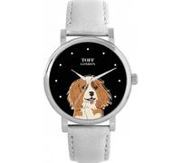 Toff London Cavlier King Charles Head Dog Watch Ladies 38mm Case 3atm Water Resistant Custom Designed Quartz Movement Luxury Fashionable