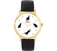 Toff London Curious Cats Watch Ladies 38mm Case 3atm Water Resistant Custom Designed Quartz Movement Luxury Fashionable