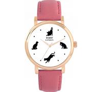 Toff London Curious Cats Watch Ladies 38mm Case 3atm Water Resistant Custom Designed Quartz Movement Luxury Fashionable