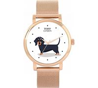Toff London Dachshund Dog Watch Ladies 38mm Case 3atm Water Resistant Custom Designed Quartz Movement Luxury Fashionable