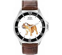 Toff London English Bulldog Dog Mens Wrist Watch 42mm Case Custom Design