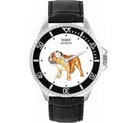 Toff London English Bulldog Dog Mens Wrist Watch 42mm Case Custom Design