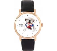 Toff London English Bulldog Dog Watch Ladies 38mm Case 3atm Water Resistant Custom Designed Quartz Movement Luxury Fashionable