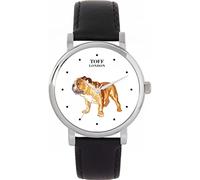 Toff London English Bulldog Dog Watch Ladies 38mm Case 3atm Water Resistant Custom Designed Quartz Movement Luxury Fashionable