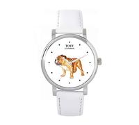 Toff London English Bulldog Dog Watch Ladies 38mm Case 3atm Water Resistant Custom Designed Quartz Movement Luxury Fashionable