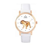 Toff London English Bulldog Dog Watch Ladies 38mm Case 3atm Water Resistant Custom Designed Quartz Movement Luxury Fashionable