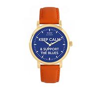 Toff London Football Fans Keep Calm and Support The Blues Ladies Watch 38mm Case 3atm Water Resistant Custom Designed Quartz Movement Luxury Fashionable