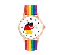 Toff London German Flag Watch Ladies 38mm Case 3atm Water Resistant Custom Designed Quartz Movement Luxury Fashionable