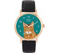 Toff London Ginger Bengal Cat Head Watch Ladies 38mm Case 3atm Water Resistant Custom Designed Quartz Movement Luxury Fashionable