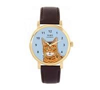 Toff London Ginger Bengal Cat Head Watch Ladies 38mm Case 3atm Water Resistant Custom Designed Quartz Movement Luxury Fashionable