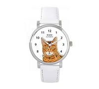 Toff London Ginger Bengal Cat Head Watch Ladies 38mm Case 3atm Water Resistant Custom Designed Quartz Movement Luxury Fashionable