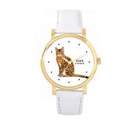 Toff London Ginger Bengal Cat Watch Ladies 38mm Case 3atm Water Resistant Custom Designed Quartz Movement Luxury Fashionable