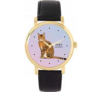 Toff London Ginger Bengal Cat Watch Ladies 38mm Case 3atm Water Resistant Custom Designed Quartz Movement Luxury Fashionable