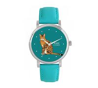 Toff London Ginger Bengal Cat Watch Ladies 38mm Case 3atm Water Resistant Custom Designed Quartz Movement Luxury Fashionable