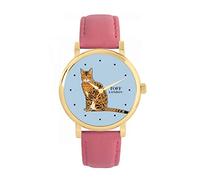 Toff London Ginger Bengal Cat Watch Ladies 38mm Case 3atm Water Resistant Custom Designed Quartz Movement Luxury Fashionable