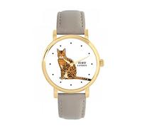 Toff London Ginger Bengal Cat Watch Ladies 38mm Case 3atm Water Resistant Custom Designed Quartz Movement Luxury Fashionable