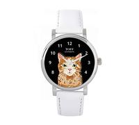 Toff London Ginger Tabby Cat Watch Ladies 38mm Case 3atm Water Resistant Custom Designed Quartz Movement Luxury Fashionable