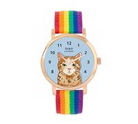 Toff London Ginger Tabby Cat Watch Ladies 38mm Case 3atm Water Resistant Custom Designed Quartz Movement Luxury Fashionable
