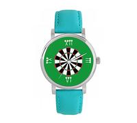 Toff London Green Roman Numerals Dartboard Watch Ladies 38mm Case 3atm Water Resistant Custom Designed Quartz Movement Luxury Fashionable