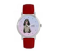 Toff London Grey Cocker Spaniel Dog Watch Ladies 38mm Case 3atm Water Resistant Custom Designed Quartz Movement Luxury Fashionable
