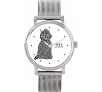 Toff London Grey Labradoodle Dog Watch Ladies 38mm Case 3atm Water Resistant Custom Designed Quartz Movement Luxury Fashionable