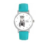 Toff London Grey Miniature Schnauzer Dog Watch Ladies 38mm Case 3atm Water Resistant Custom Designed Quartz Movement Luxury Fashionable