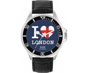 Toff London I Love London Navy Mens Wrist Watch 42mm Case Custom Design