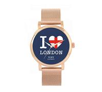 Toff London I Love London Navy Watch Ladies 38mm Case 3atm Water Resistant Custom Designed Quartz Movement Luxury Fashionable
