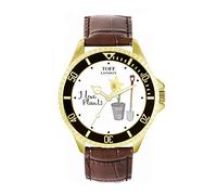 Toff London I Love Planting Flowers Mens Wrist Watch 42mm Case Custom Design