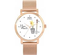 Toff London I Love Planting Flowers Watch Ladies 38mm Case 3atm Water Resistant Custom Designed Quartz Movement Luxury Fashionable