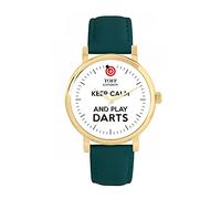 Toff London Keep Calm and Play Darts Red Bullseye Watch Ladies 38mm Case 3atm Water Resistant Custom Designed Quartz Movement Luxury Fashionable