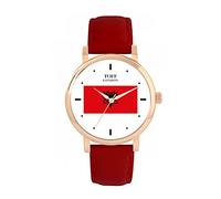 Toff London Ladies Albania Flag Watch