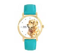 Toff London Ladies Beige Golden Retriever Dog Head Watch