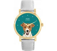 Toff London Ladies Beige Jack Russell Terrier Dog Head Watch