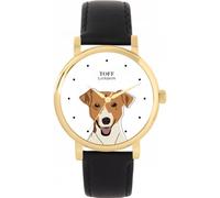 Toff London Ladies Beige Jack Russell Terrier Dog Head Watch