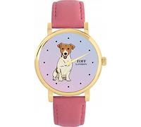 Toff London Ladies Beige Jack Russell Terrier Dog Watch