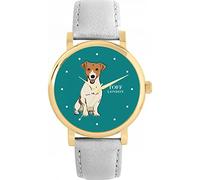 Toff London Ladies Beige Jack Russell Terrier Dog Watch