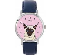 Toff London Ladies Beige Siamese Cat Head Watch
