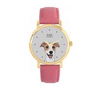 Toff London Ladies Beige Whippet Dog Head Watch