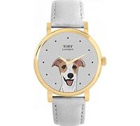Toff London Ladies Beige Whippet Dog Head Watch