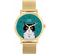 Toff London Ladies Black and White Cat Head Watch