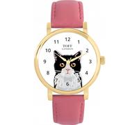 Toff London Ladies Black and White Cat Head Watch