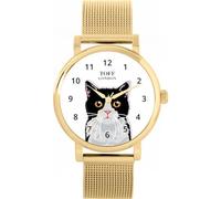 Toff London Ladies Black and White Cat Head Watch