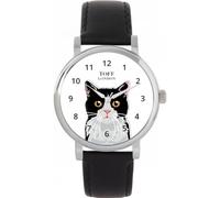Toff London Ladies Black and White Cat Head Watch