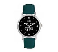 Toff London Ladies Black Keep Calm and Play Darts Batons Watch