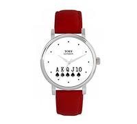 Toff London Ladies Black Royal Flush Poker Watch