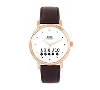 Toff London Ladies Black Royal Flush Poker Watch