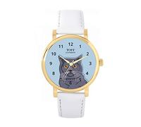 Toff London Ladies Blue British Shorthair Cat Head Watch